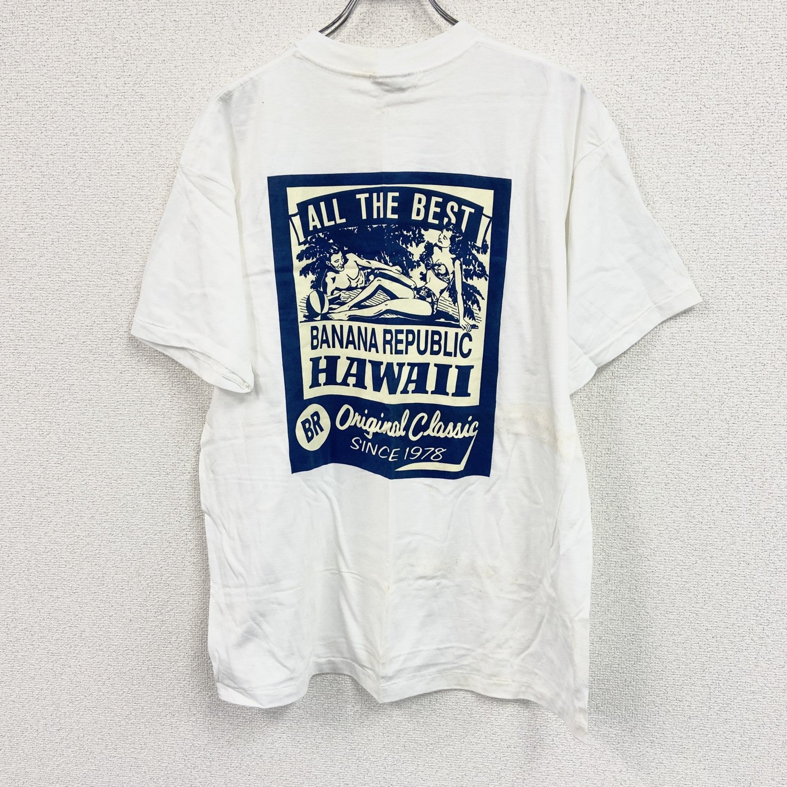 BANANA REPUBLIC　バナナリパブリック　半袖プリントＴシャツ　シングルステッチ　白　ホワイト　Mサイズ