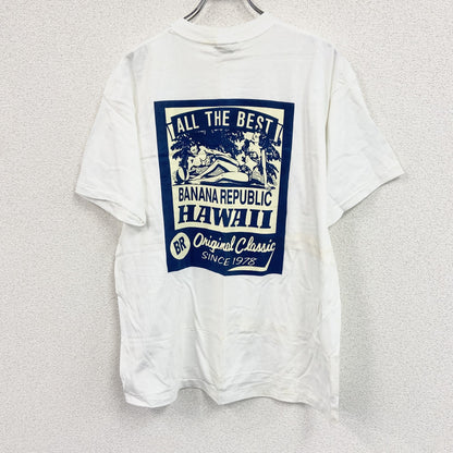 BANANA REPUBLIC　バナナリパブリック　半袖プリントＴシャツ　シングルステッチ　白　ホワイト　Mサイズ