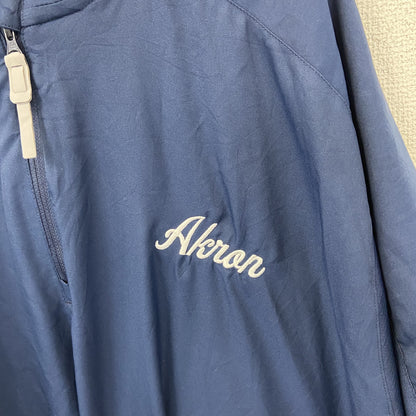 古着 used　adidas アディダス　半袖ハーフジップナイロンプルオーバー　ワンポイント刺繍　ビックシルエット　3XLサイズ