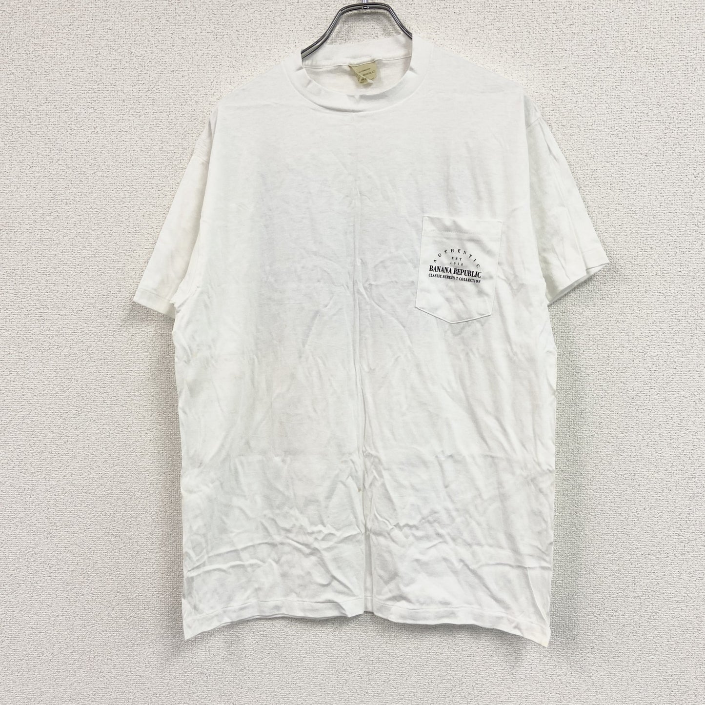 BANANA REPUBLIC　バナナリパブリック　半袖プリントＴシャツ　シングルステッチ　白　ホワイト　Mサイズ