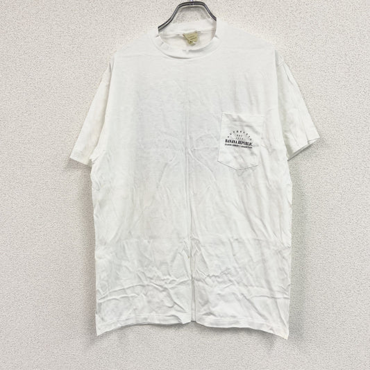 BANANA REPUBLIC　バナナリパブリック　半袖プリントＴシャツ　シングルステッチ　白　ホワイト　Mサイズ