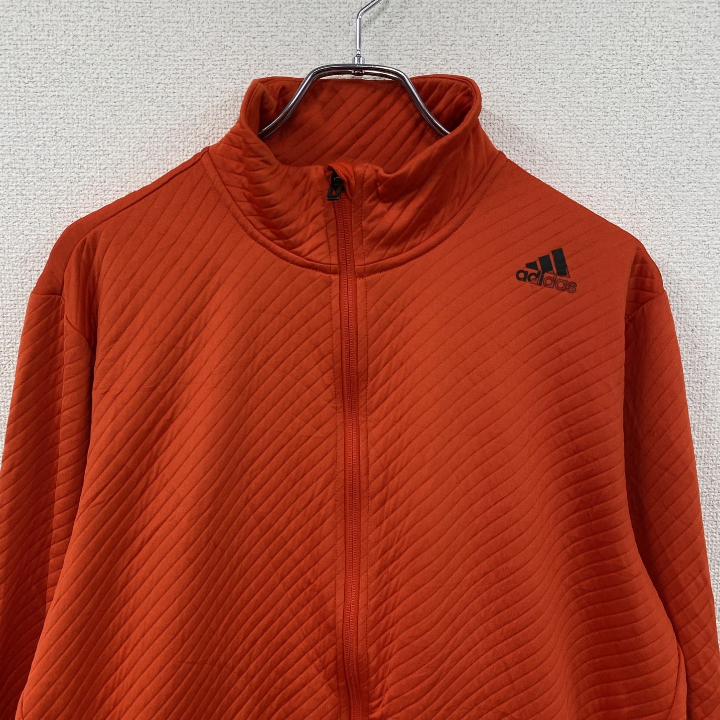 adidas　アディダス　climalite　トラックジャケット/ジャージ　パフォーマンスロゴ　オレンジ　2XOサイズ　