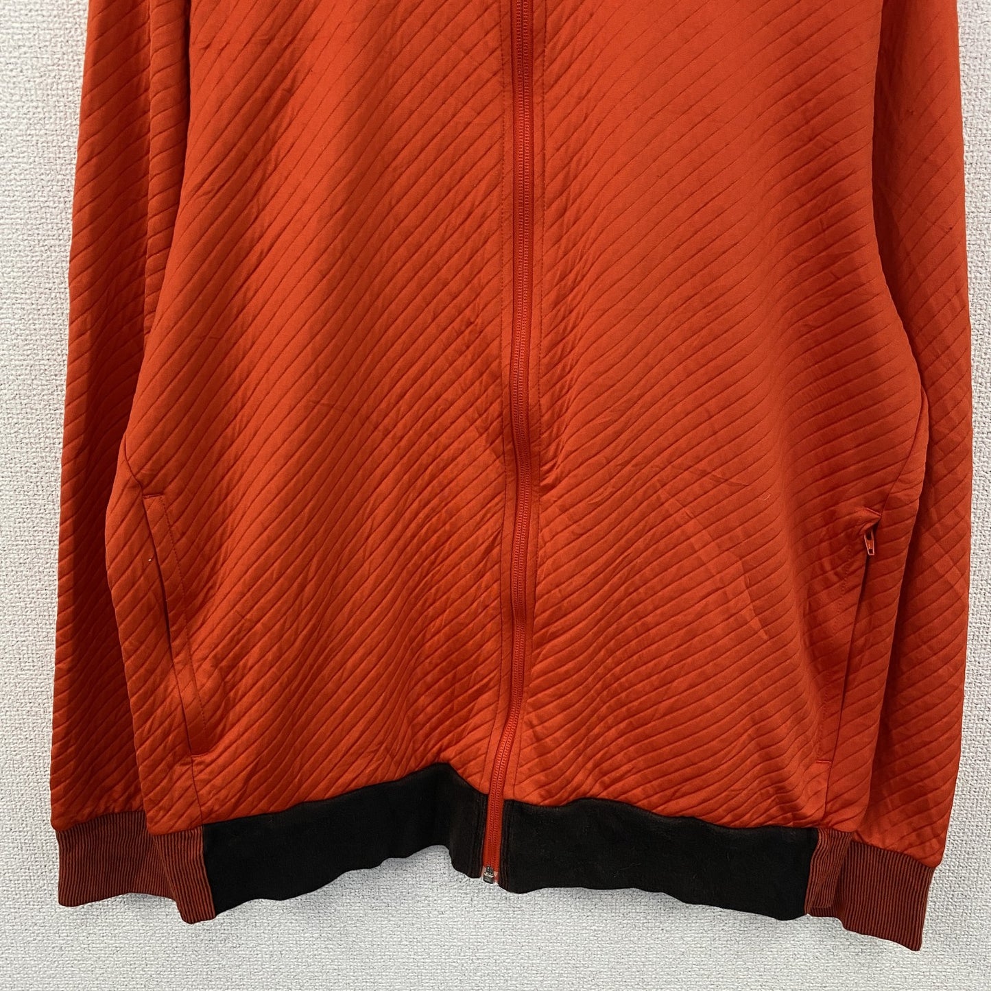 adidas　アディダス　climalite　トラックジャケット/ジャージ　パフォーマンスロゴ　オレンジ　2XOサイズ　