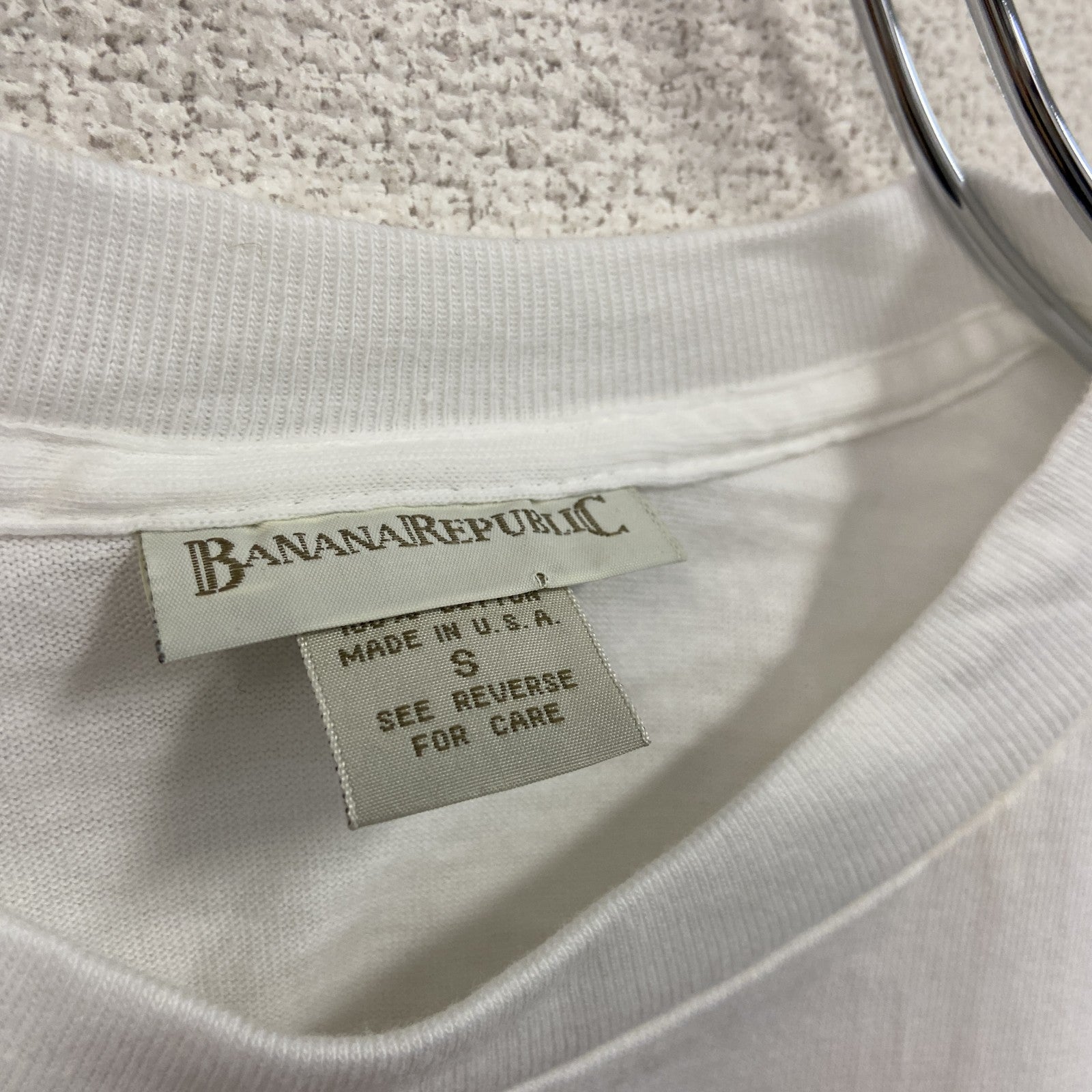 BANANA REPUBLIC　バナナリパブリック　半袖プリントＴシャツ　シングルステッチ　白　ホワイト　Sサイズ