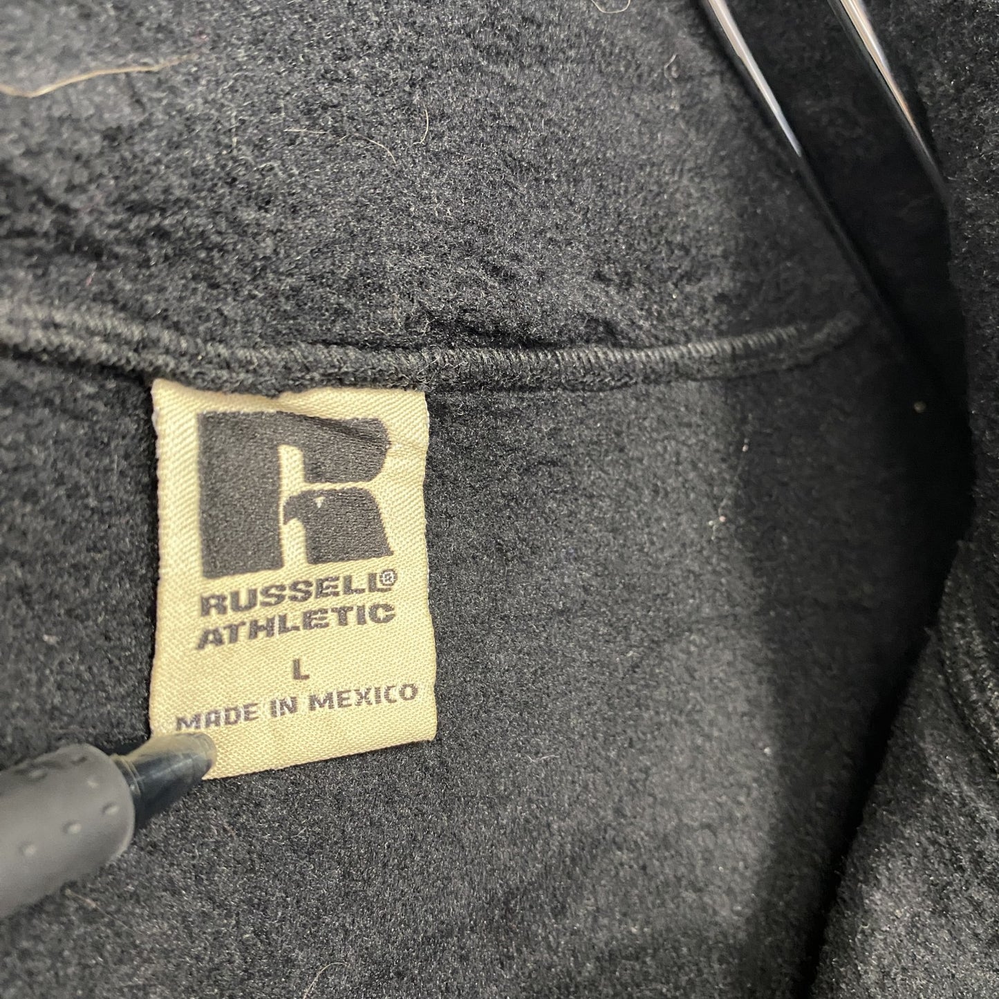 RUSSELL ATHLETIC　ラッセル アスレチック　ハーフジップフリースプルオーバー　黒　ブラック　Lサイズ