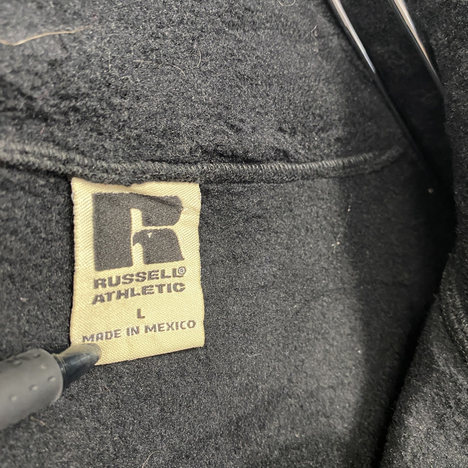 RUSSELL ATHLETIC　ラッセル アスレチック　ハーフジップフリースプルオーバー　黒　ブラック　Lサイズ