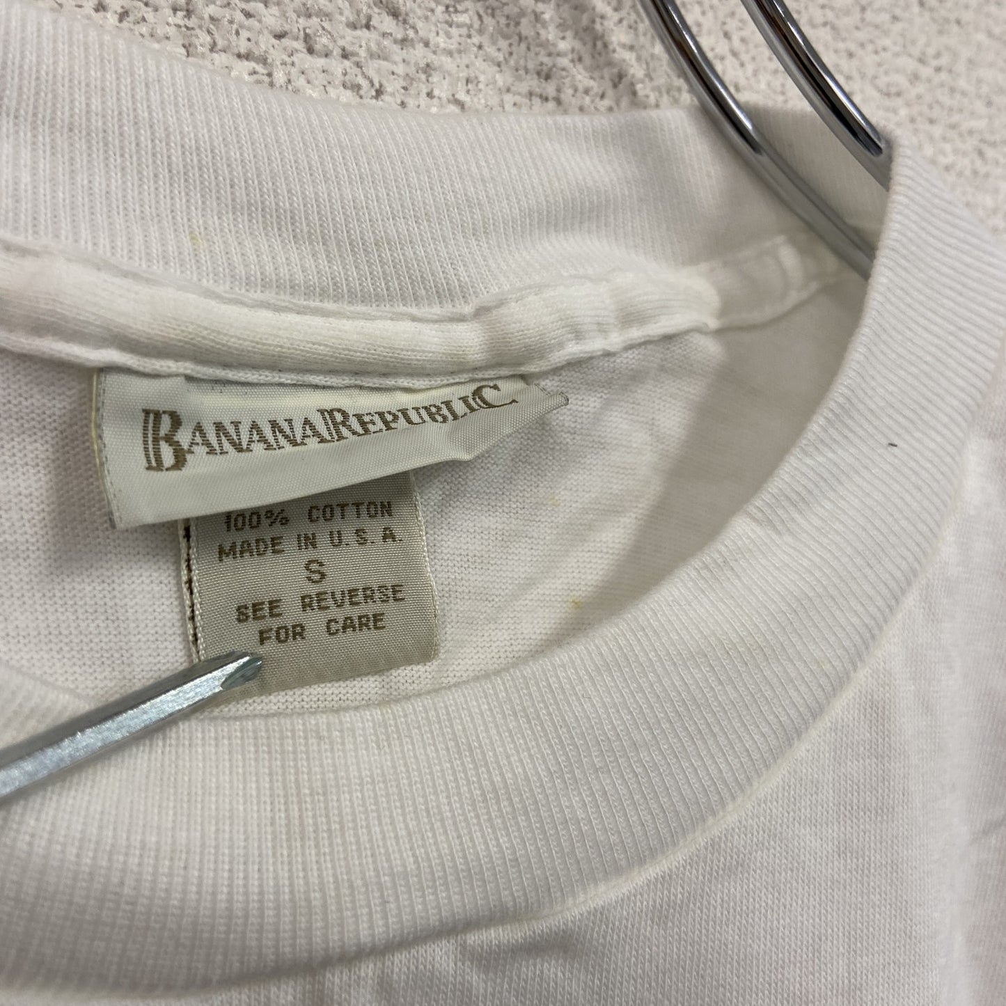 BANANA REPUBLIC　バナナリパブリック　半袖プリントＴシャツ　シングルステッチ　白　ホワイト　Mサイズ