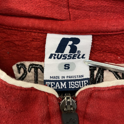 ～00s　RUSSELL　ラッセル　ハーフジップスウェット/トレーナー　ヴィンテージ　赤　レッド　Sサイズ