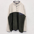 FIELD＆FOREST　ハーフボタンフリースプルオーバー　グリーン　ベージュ　XXLサイズ