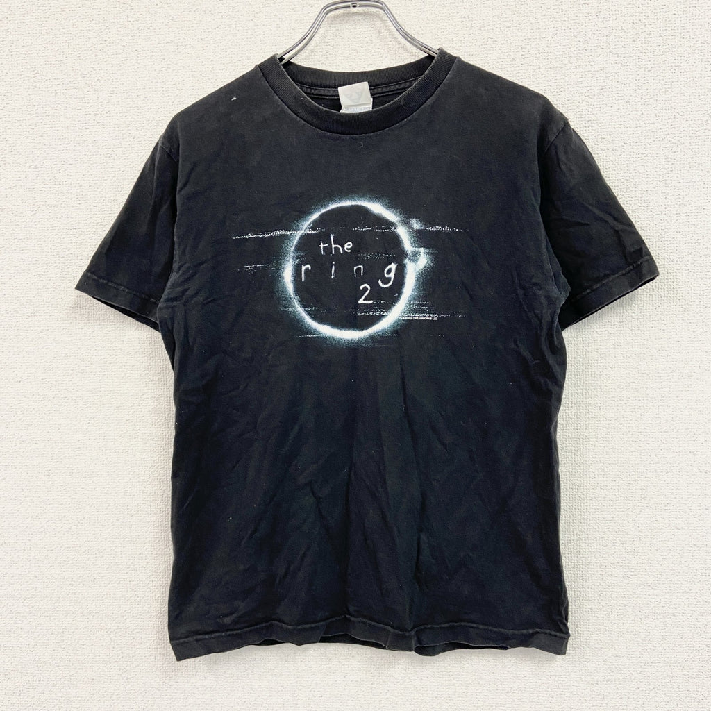 ALSTYLE　アルスタイル　半袖ムービープリントＴシャツ　ザ・リング 2　ホラー映画　黒　ブラック　Sサイズ　古着