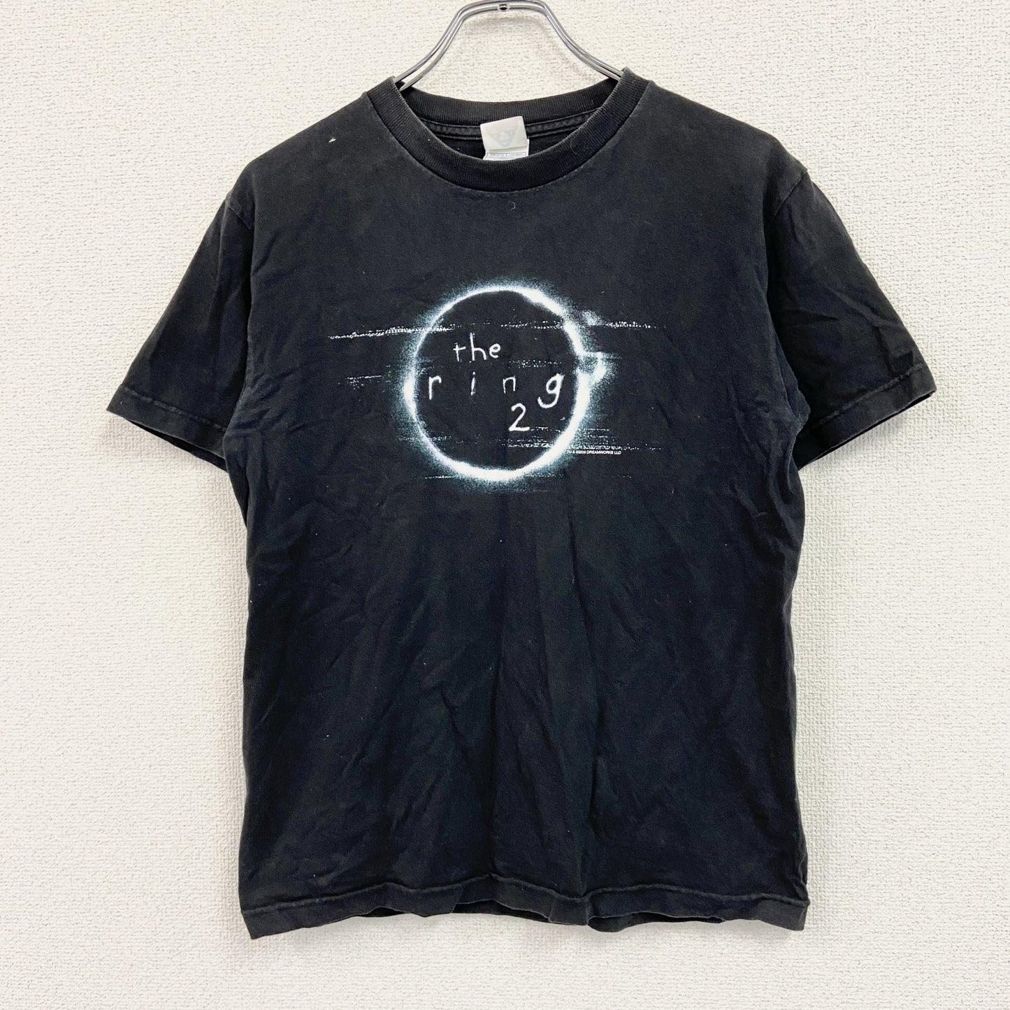 ALSTYLE　アルスタイル　半袖ムービープリントＴシャツ　ザ・リング 2　ホラー映画　黒　ブラック　Sサイズ　古着