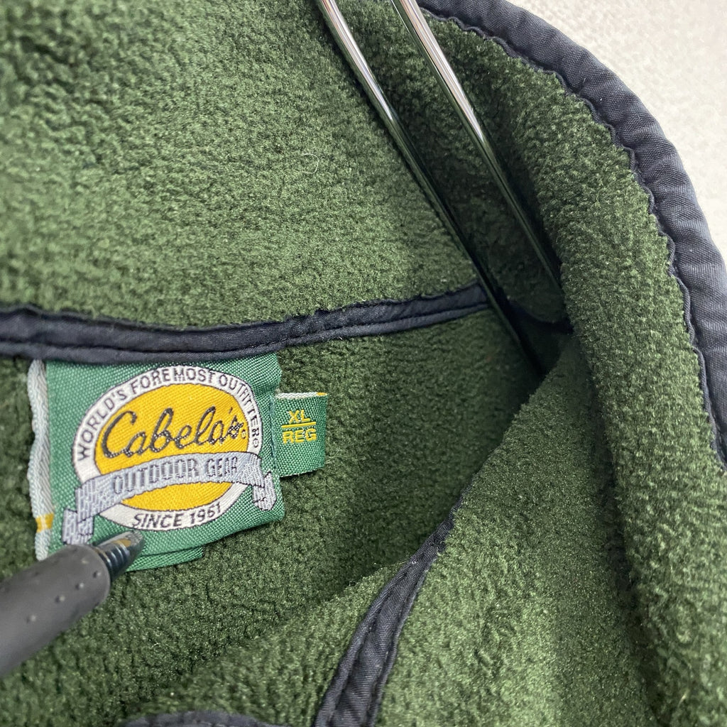 Cabela’ｓ　カベラス　ハーフボタンフリースプルオーバー　グリーン　XLサイズ