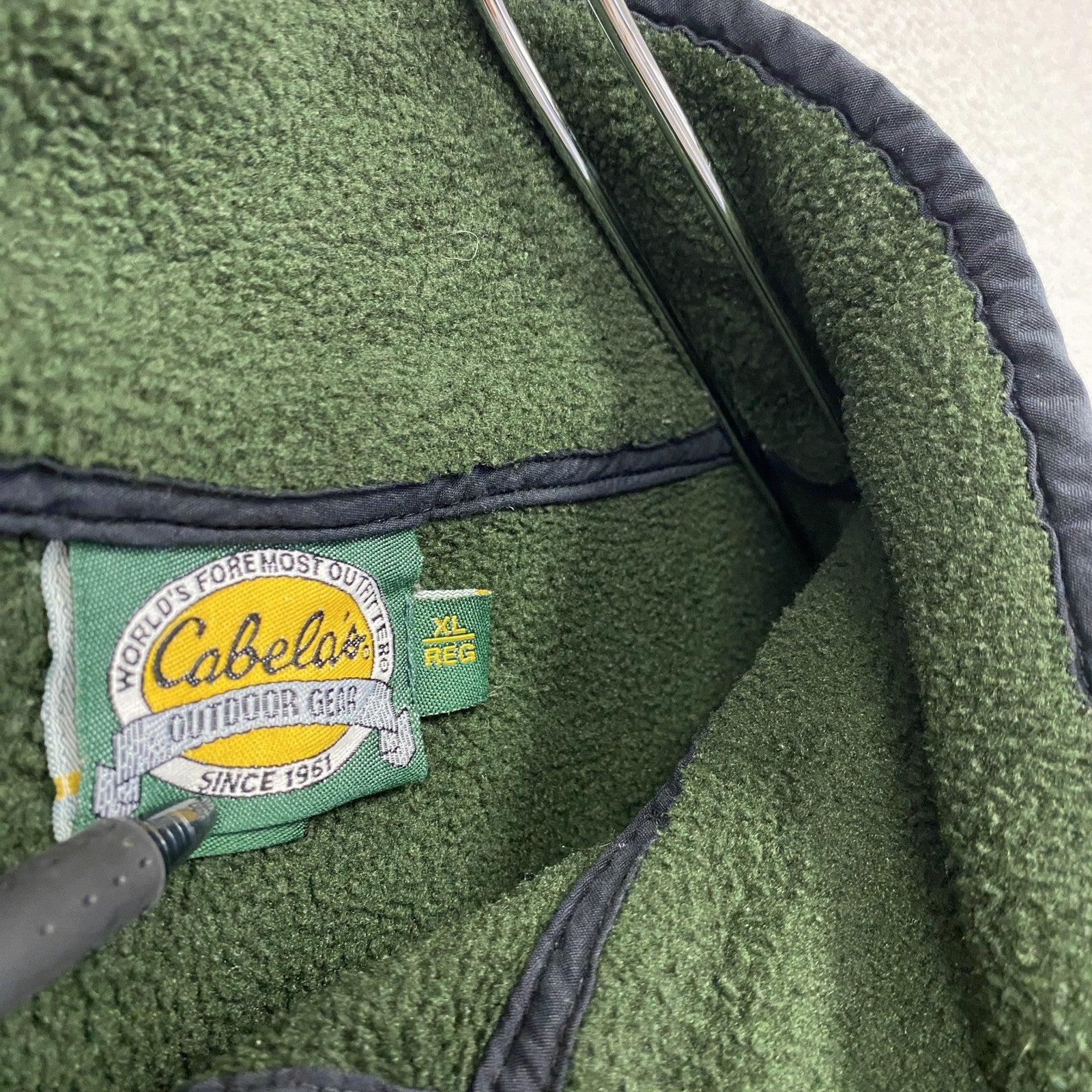 Cabela’ｓ　カベラス　ハーフボタンフリースプルオーバー　グリーン　XLサイズ