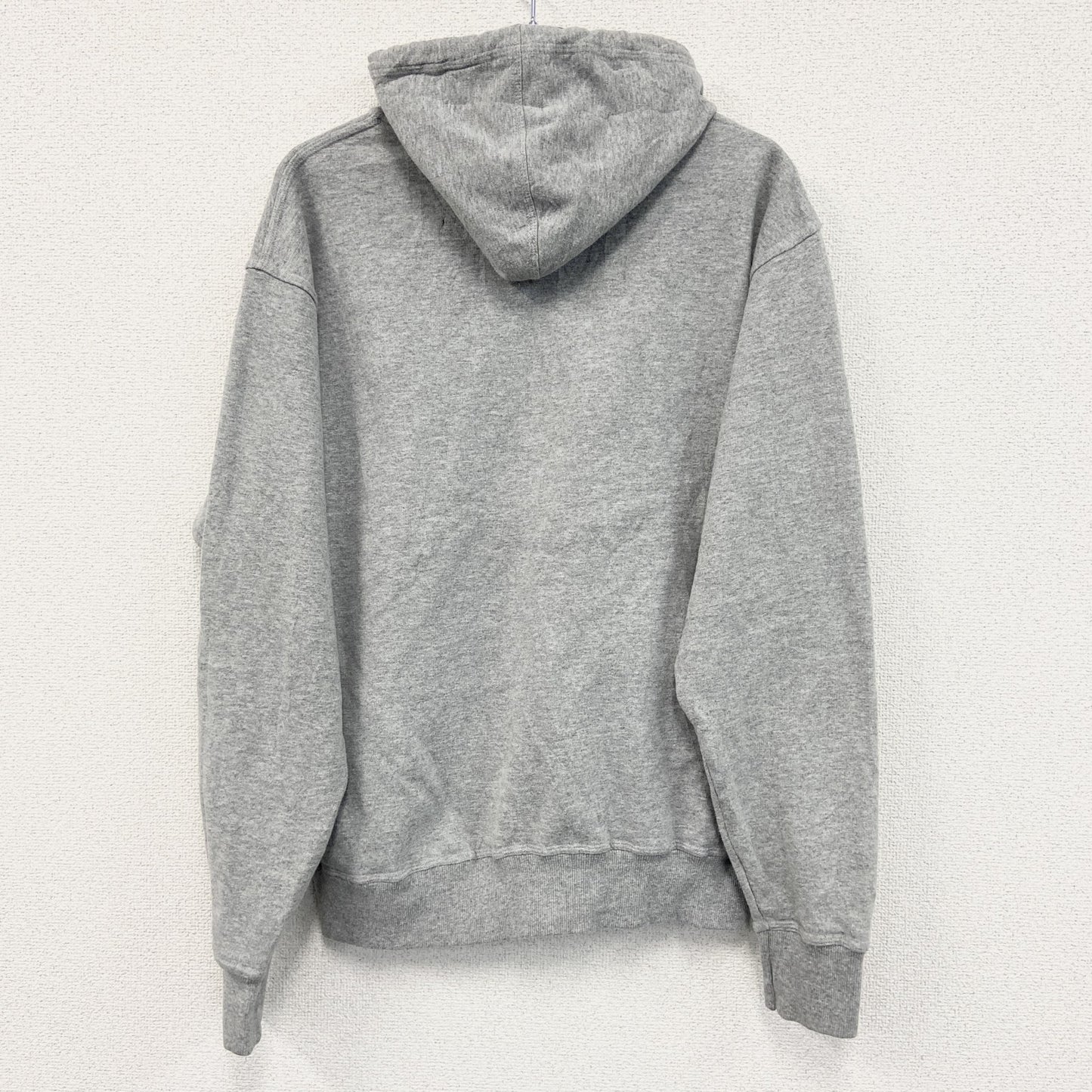 champion　チャンピオン　スウェットパーカー/フーディー　チェック柄　デカロゴ　現行　灰色　グレー　Lサイズ