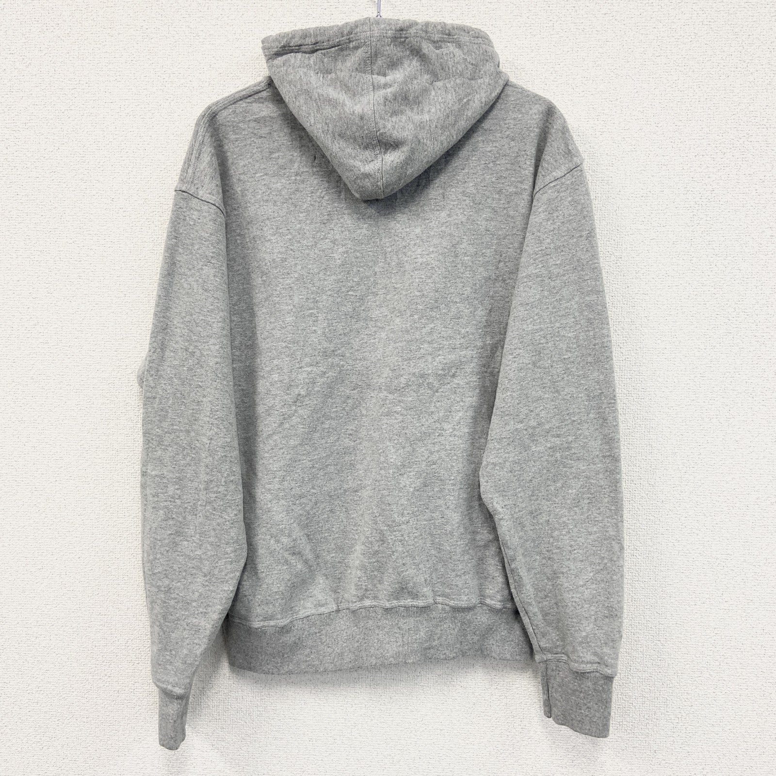 champion　チャンピオン　スウェットパーカー/フーディー　チェック柄　デカロゴ　現行　灰色　グレー　Lサイズ