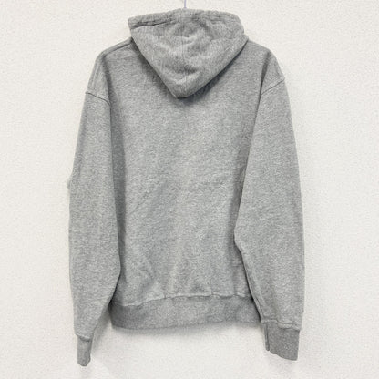 champion　チャンピオン　スウェットパーカー/フーディー　チェック柄　デカロゴ　現行　灰色　グレー　Lサイズ