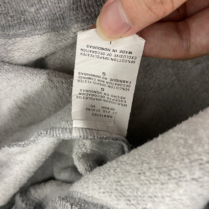 champion　チャンピオン　スウェットパーカー/フーディー　チェック柄　デカロゴ　現行　灰色　グレー　Lサイズ
