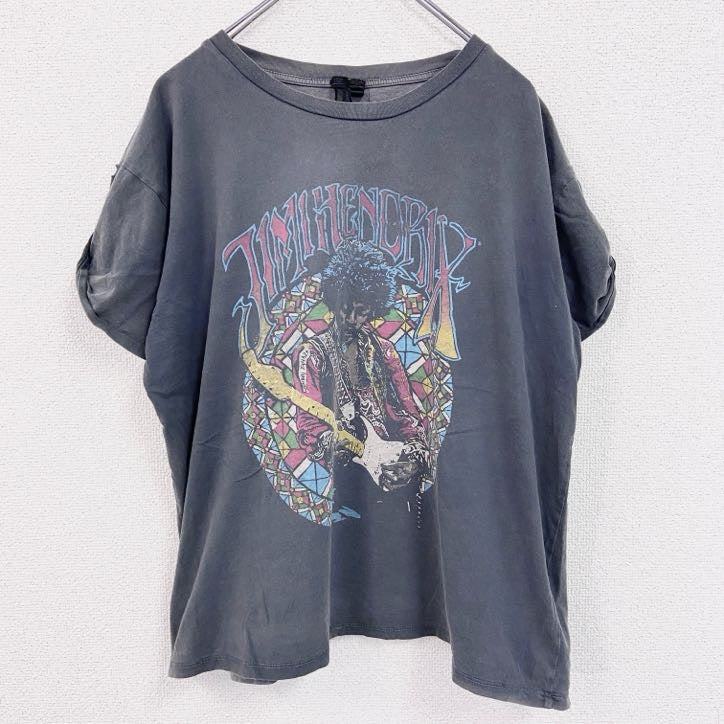 AUTHENTIC HENDRIX　半袖音楽プリントTシャツ　ジミヘンドリックス　グレー　8サイズ