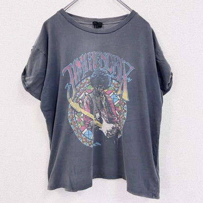 AUTHENTIC HENDRIX　半袖音楽プリントTシャツ　ジミヘンドリックス　グレー　8サイズ