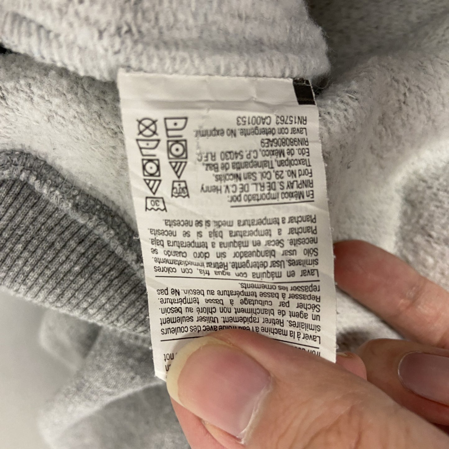 champion　チャンピオン　スウェットパーカー/フーディー　チェック柄　デカロゴ　現行　灰色　グレー　Lサイズ