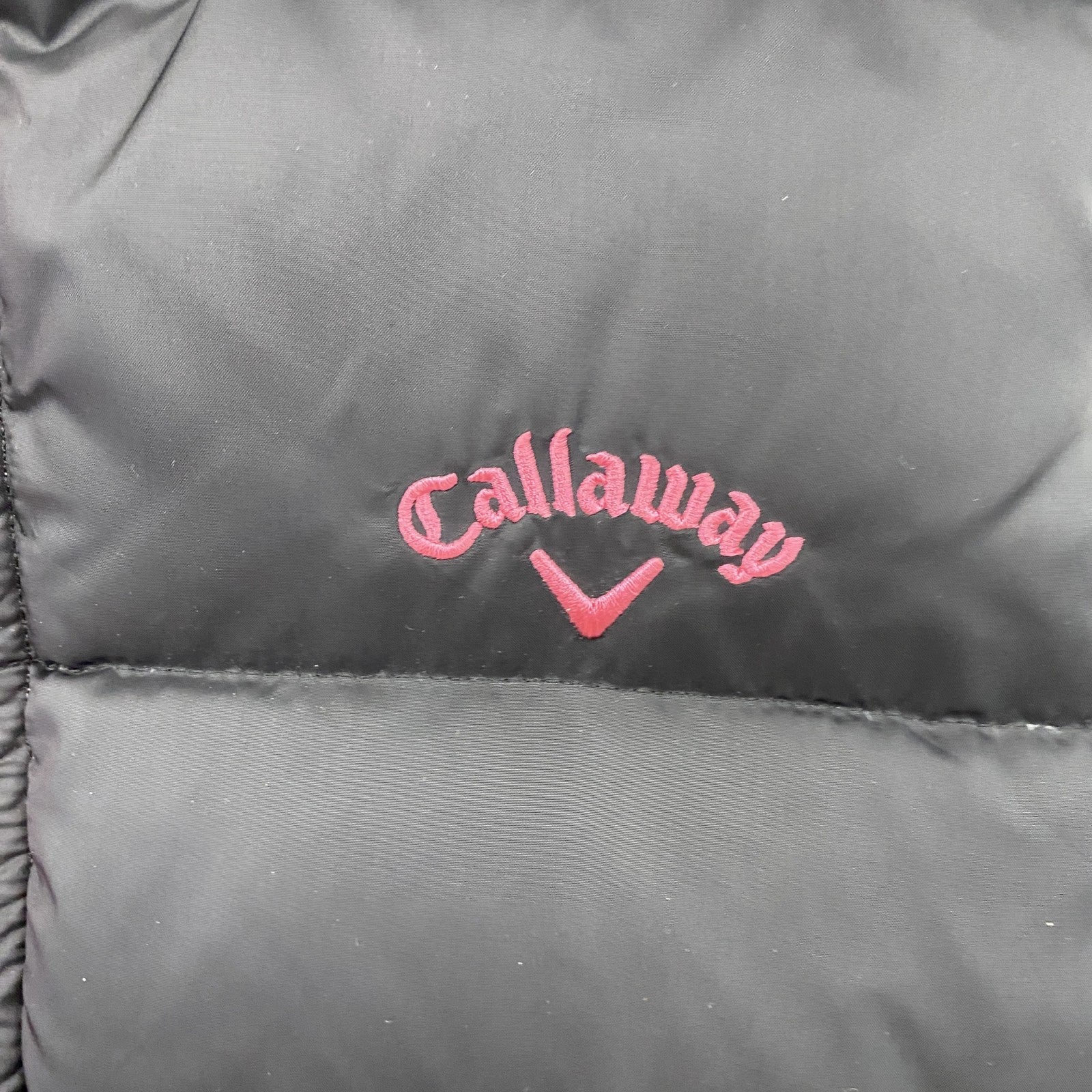callaway　キャロウェイ　ダウンベスト　ダウン90％　黒　ブラック　ピンク　バイカラー　Lサイズ