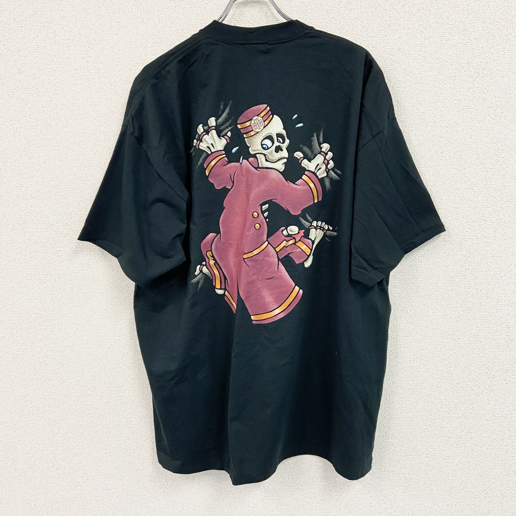 MICKEY,INC　半袖プリントＴシャツ　タワー・オブ・テラー　黒　ブラック　XLサイズ