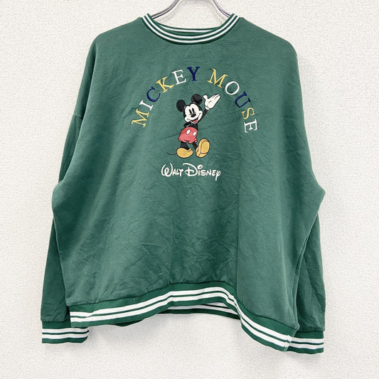 Disney　ディズニー　ミッキーマウス　スウェット/トレーナー　緑　グリーン　XLサイズ