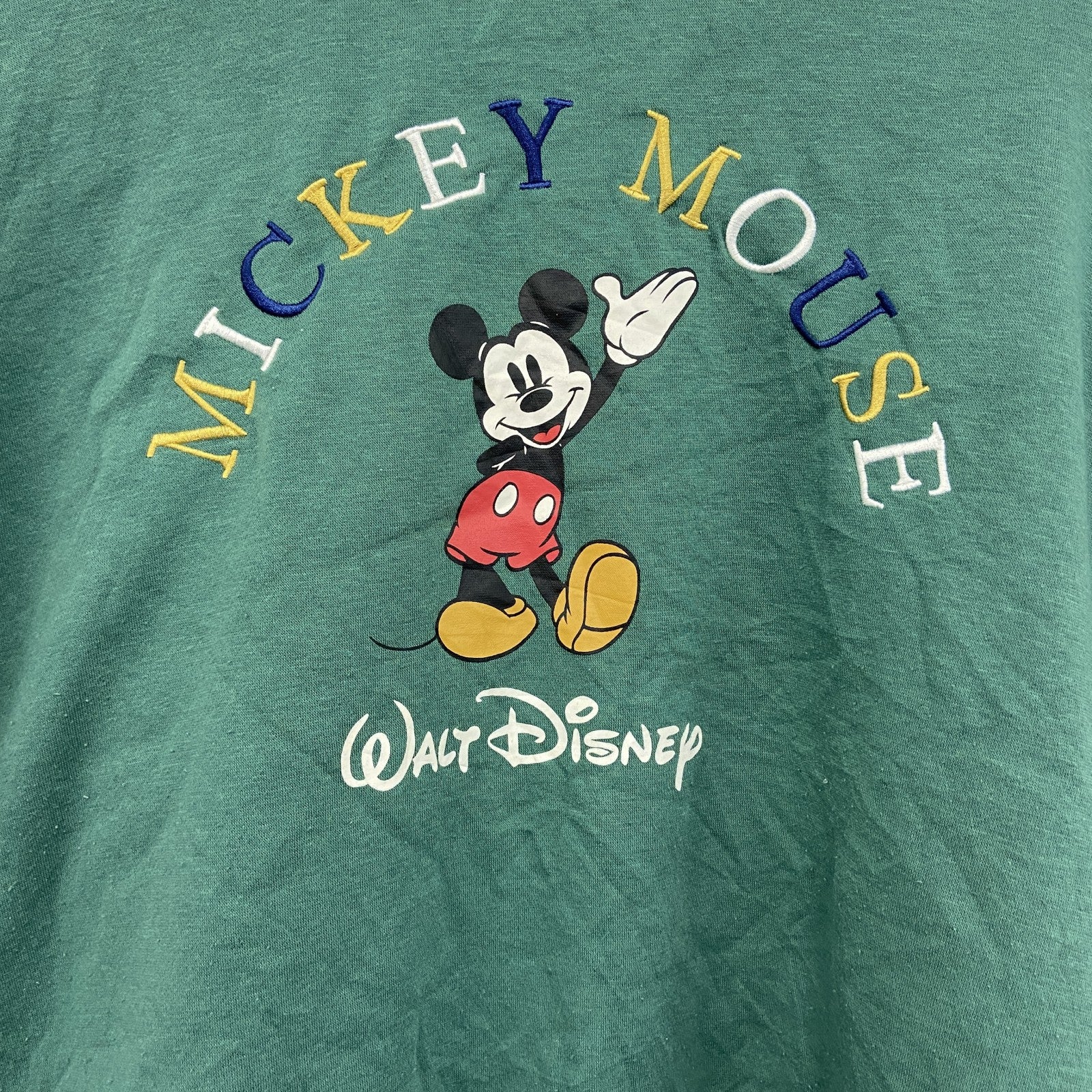 Disney　ディズニー　ミッキーマウス　スウェット/トレーナー　緑　グリーン　XLサイズ