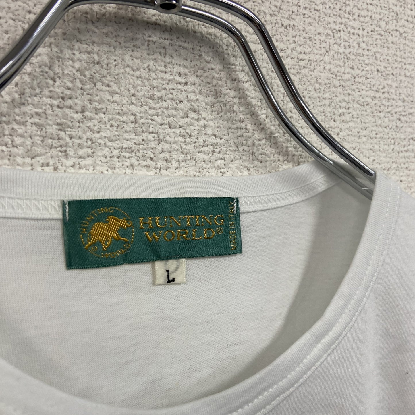 HUNTING WORLD　ハンティングワールド　半袖プリントＴシャツ　白　ホワイト　Lサイズ