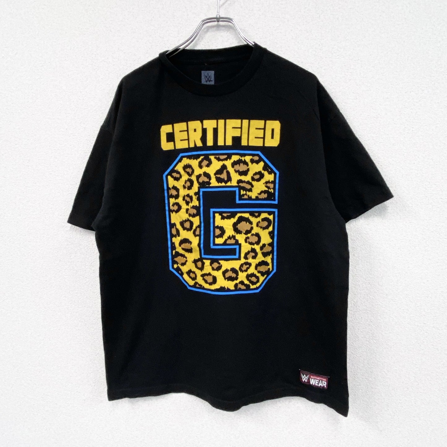 AUTHENTIC WEAR　半袖プリントTシャツ　レオパード　黒　ブラック　XLサイズ