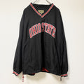 古着 used 古着 used VESISPORTSWEAR　長袖ナイロンフルジップジャケット　ウィンドブレーカー　黒　XLサイズ