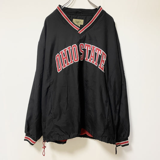 古着 used 古着 used VESISPORTSWEAR　長袖ナイロンフルジップジャケット　ウィンドブレーカー　黒　XLサイズ