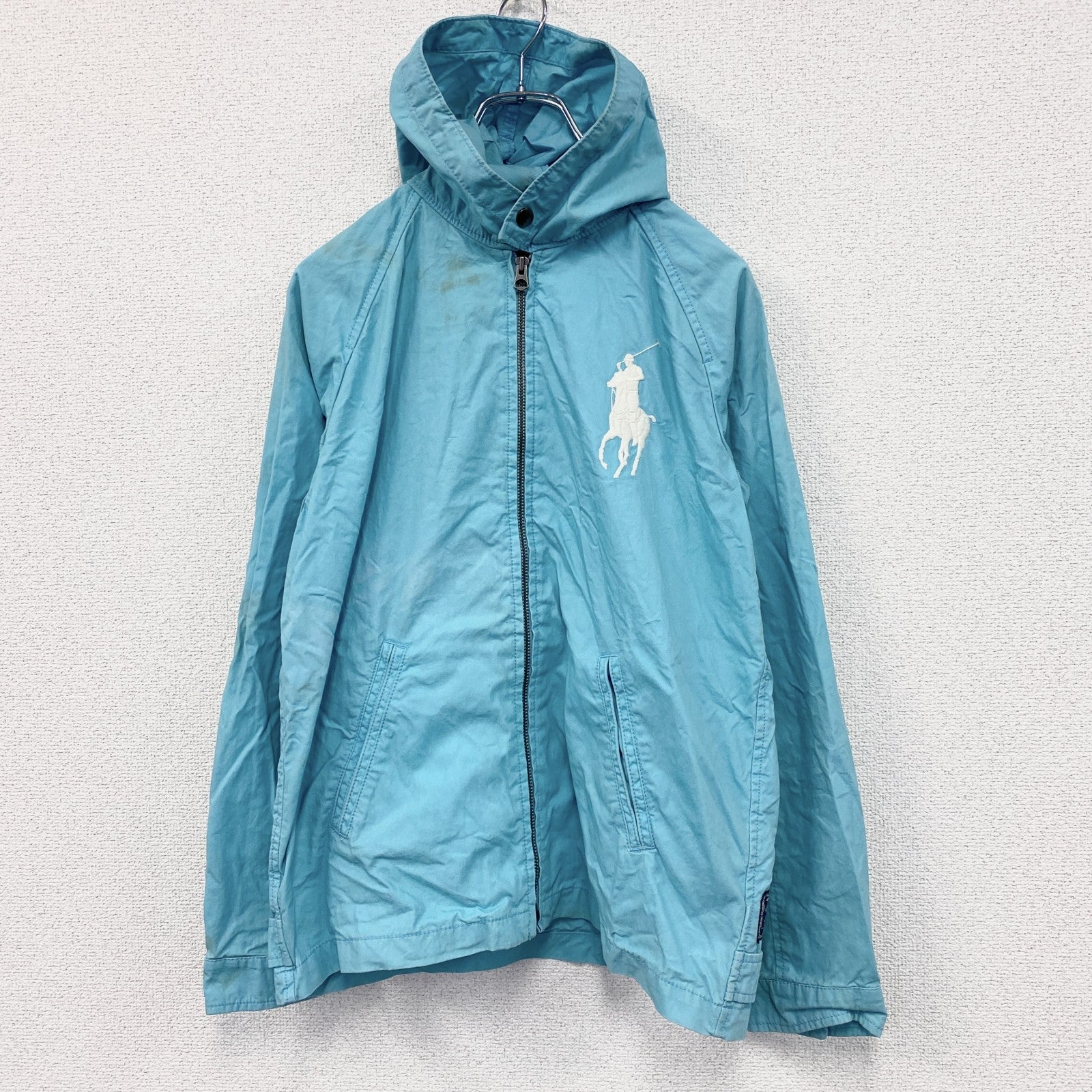 Polo by Ralph Lauren　ラルフローレン　フルジップコットンパーカー　ブルゾン　ブルー　Lサイズ
