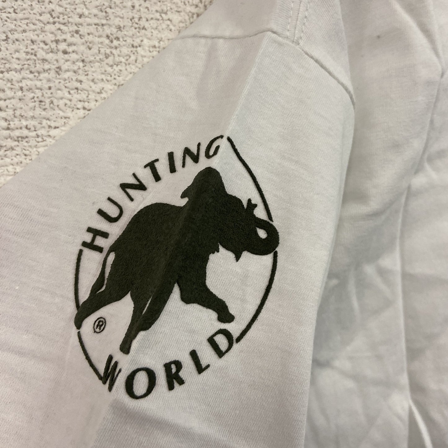 HUNTING WORLD　ハンティングワールド　半袖プリントＴシャツ　白　ホワイト　Lサイズ