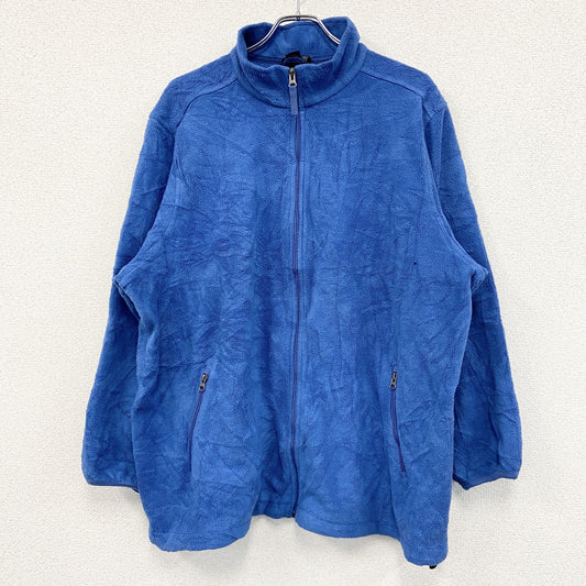LANDS'END　ランズエンド　フルジップフリースジャケット　POLARTEC　ポーラテック　青　2X