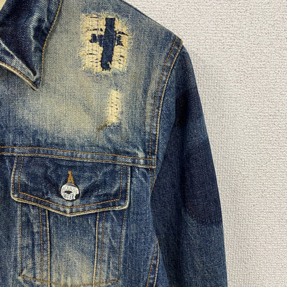 Jackrose　ジャックローズ　デニムジャケット/Gジャン　ハードダメージ加工　縦落ち　インディゴ　3サイズ
