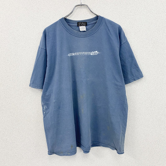 Seventenths　セブンテンス　半袖プリントTシャツ　フェード　青　ブルー　XLサイズ