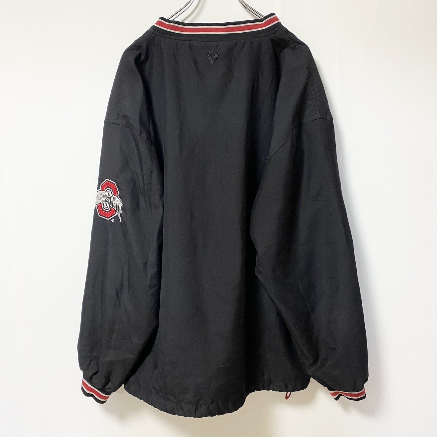 古着 used 古着 used VESISPORTSWEAR　長袖ナイロンフルジップジャケット　ウィンドブレーカー　黒　XLサイズ