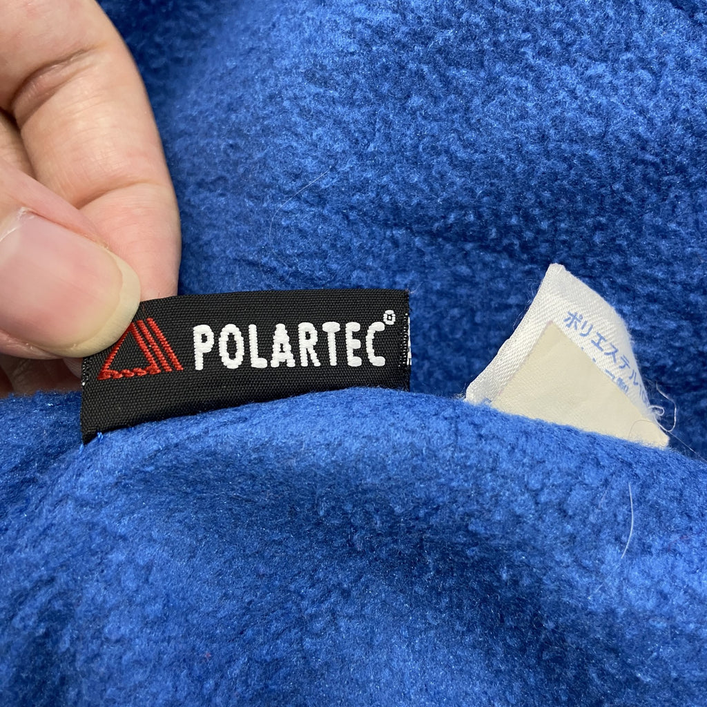 LANDS'END　ランズエンド　フルジップフリースジャケット　POLARTEC　ポーラテック　青　2X