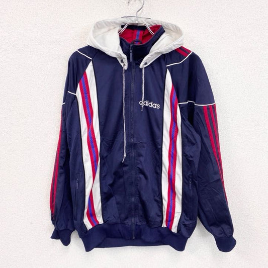 90s　adidas　アディダス　トラックジャケット/ジャージ　ヴィンテージ　マルチカラー　紺　ネイビー　Lサイズ