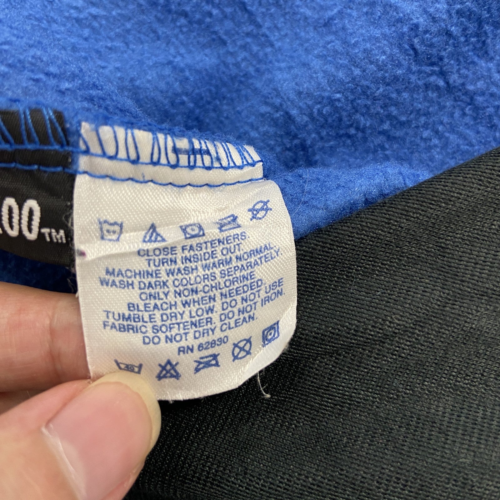 LANDS'END　ランズエンド　フルジップフリースジャケット　POLARTEC　ポーラテック　青　2X