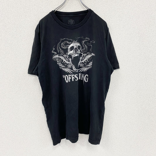 THE OFFSPRING　オフスプリング　半袖プリントTシャツ　バンドT　スカル　骸骨　黒　ブラック　XLサイズ