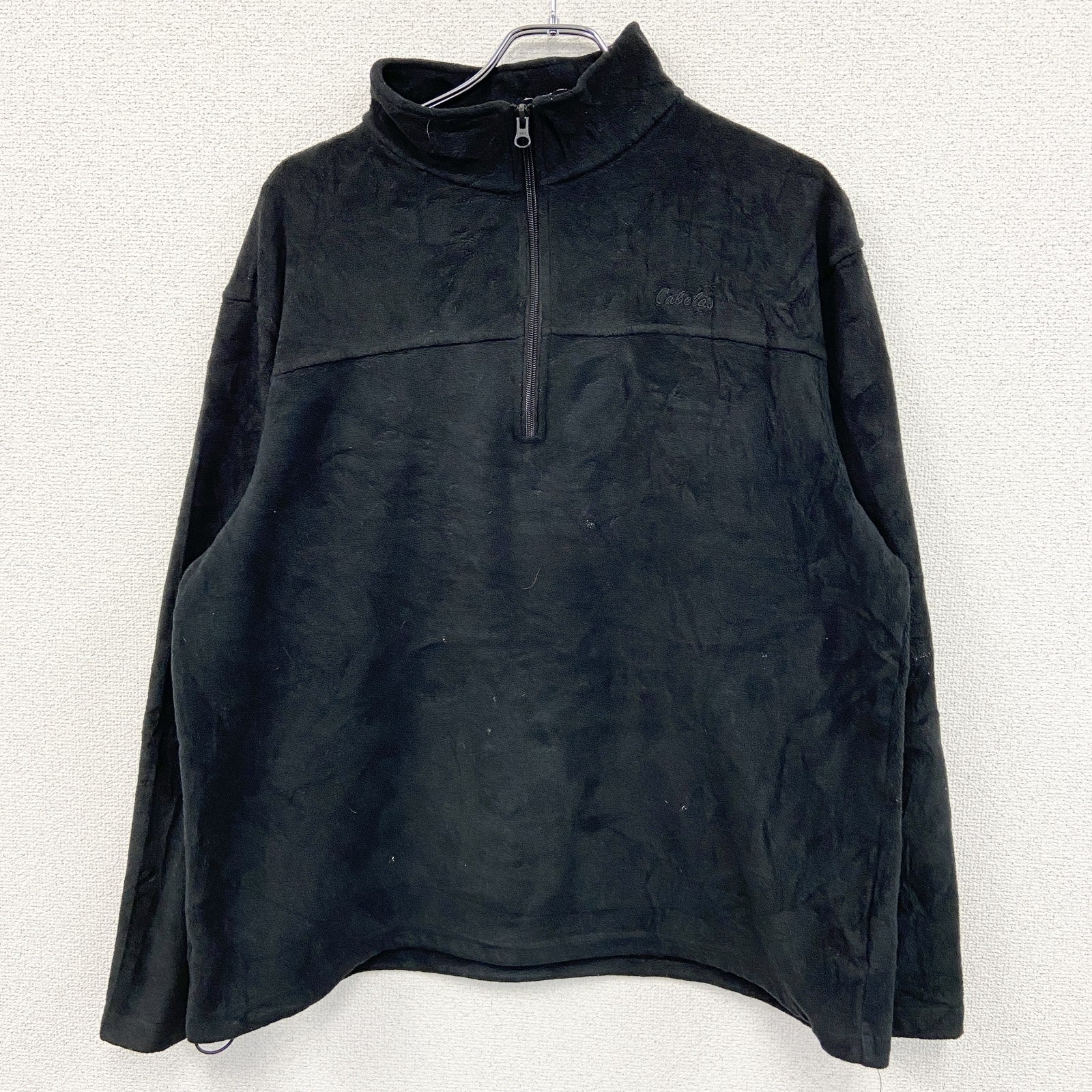 Cabela’ｓ　カベラス　プルオーバーフリースジャケット　ハーフジップ　黒　ブラック　L