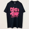 古着 used　GILDAN　ギルダン　半袖ロゴプリントTシャツ　バレーボール　Dig Pink　黒　ブラック　Mサイズ
