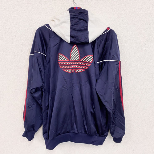 90s　adidas　アディダス　トラックジャケット/ジャージ　ヴィンテージ　マルチカラー　紺　ネイビー　Lサイズ