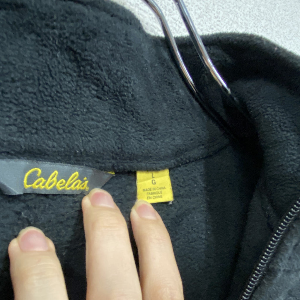 Cabela’ｓ　カベラス　プルオーバーフリースジャケット　ハーフジップ　黒　ブラック　L