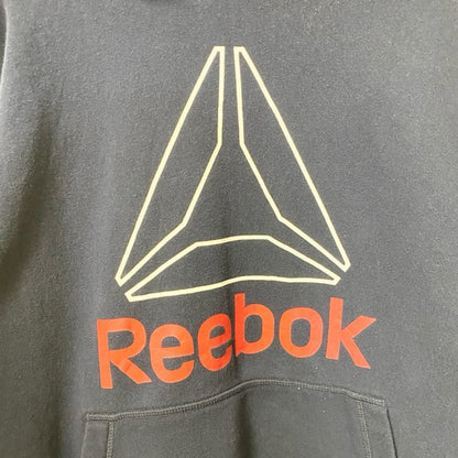 Reebok　リーボック　スウェットパーカー/フーディー　デカロゴ　紺　ネイビー　Sサイズ