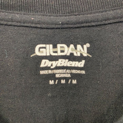 古着 used　GILDAN　ギルダン　半袖ロゴプリントTシャツ　バレーボール　Dig Pink　黒　ブラック　Mサイズ