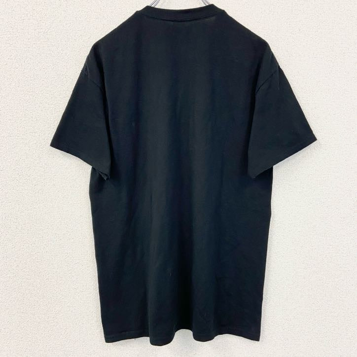 古着 used　GILDAN　ギルダン　半袖ロゴプリントTシャツ　バレーボール　Dig Pink　黒　ブラック　Mサイズ