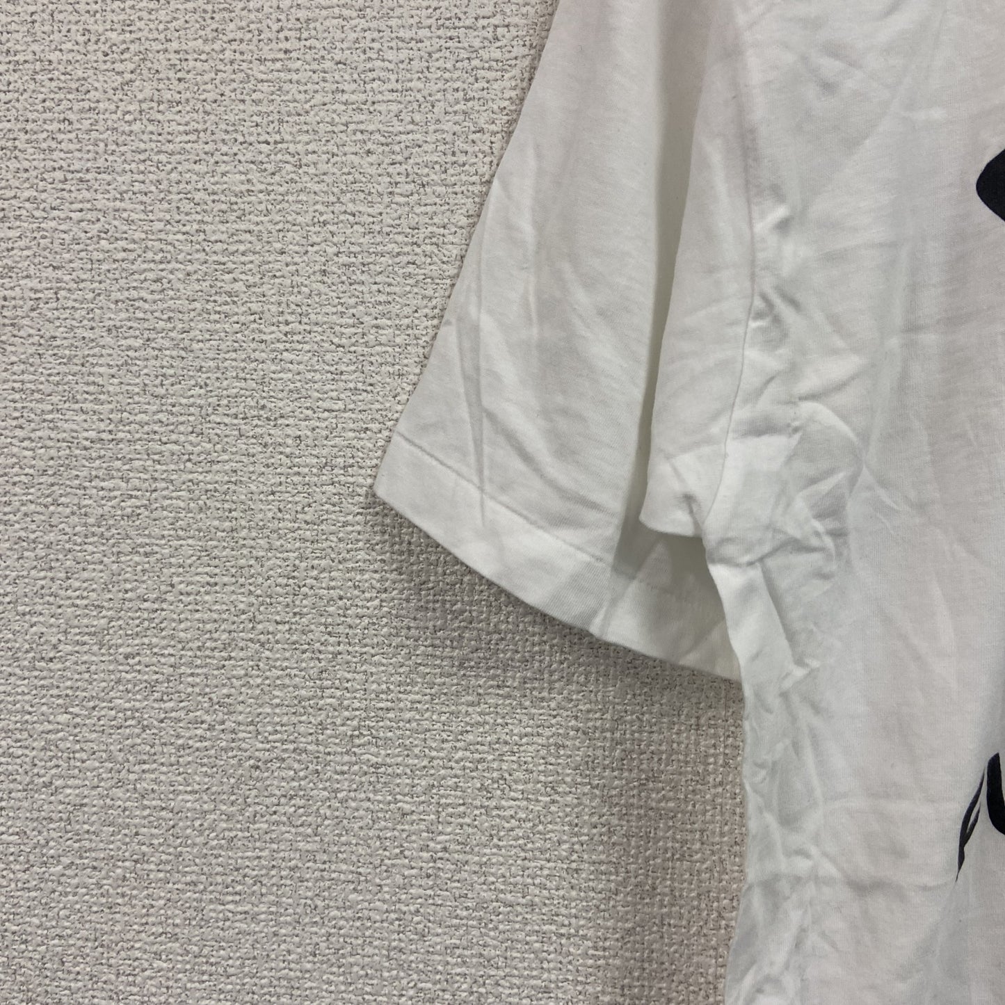 半袖プリントＴシャツ　フジテレビジョン　会社ロゴ　シングルステッチ　白　ホワイト　Fサイズ